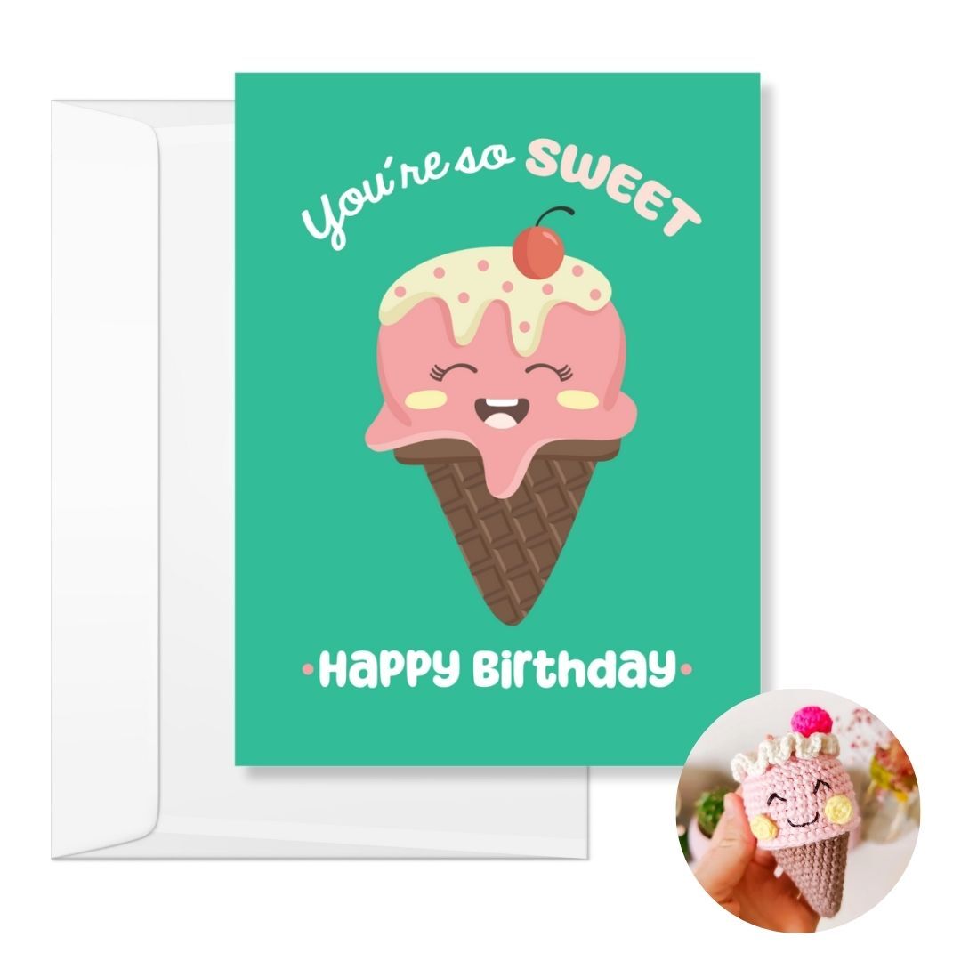 Isabella The Ice Cream Crochet Pattern & Greeting Card – Crafting ...