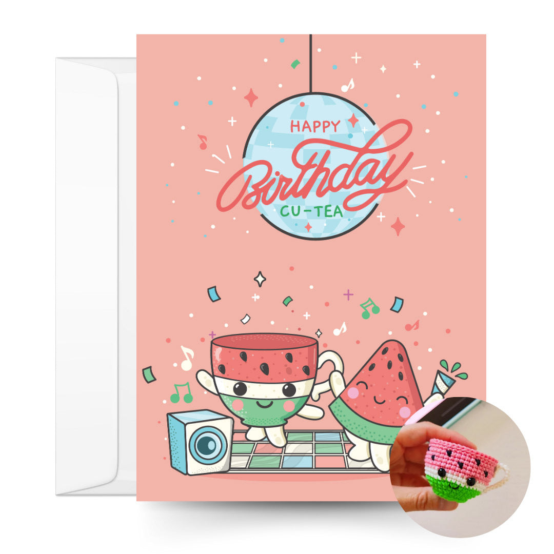 Teacup Crochet Pattern & Matching Card: 