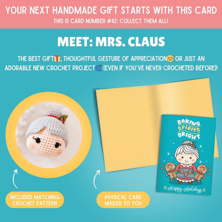 4 Magical Crochet Greeting Cards & Patterns Holiday Bundle