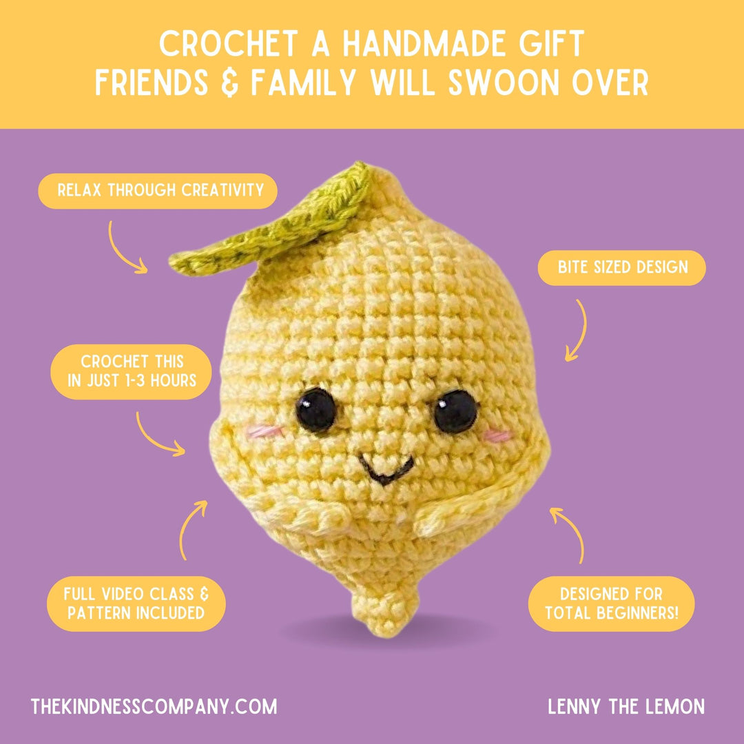 Lemon Crochet Pattern & Matching Card: "Feel Better Soon"