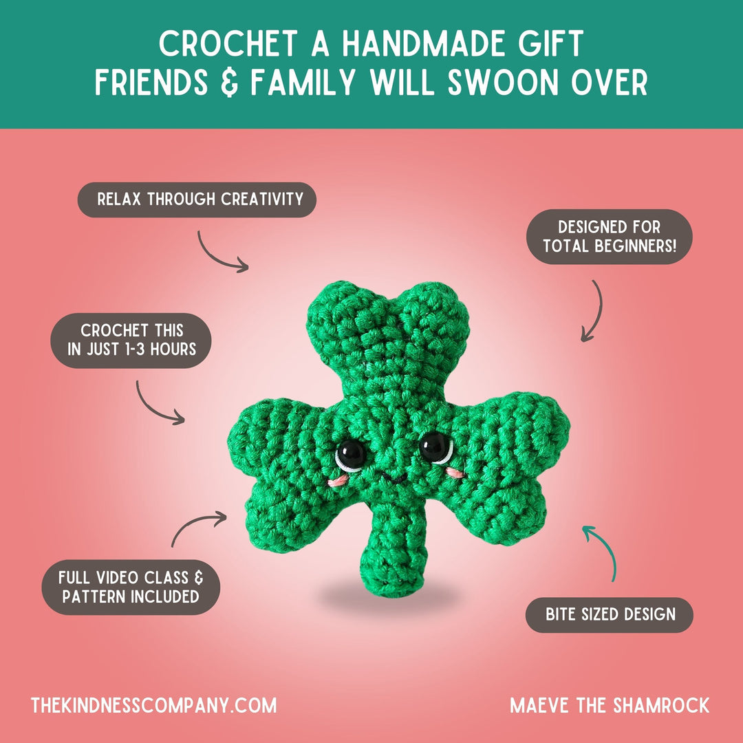 Shamrock Crochet Pattern & Matching Card: "Have A Shamrock'n Day"