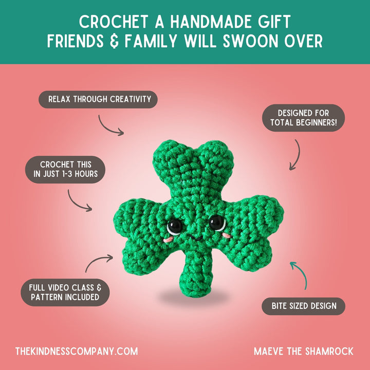 Shamrock Crochet Pattern & Matching Card: "Have A Shamrock'n Day"