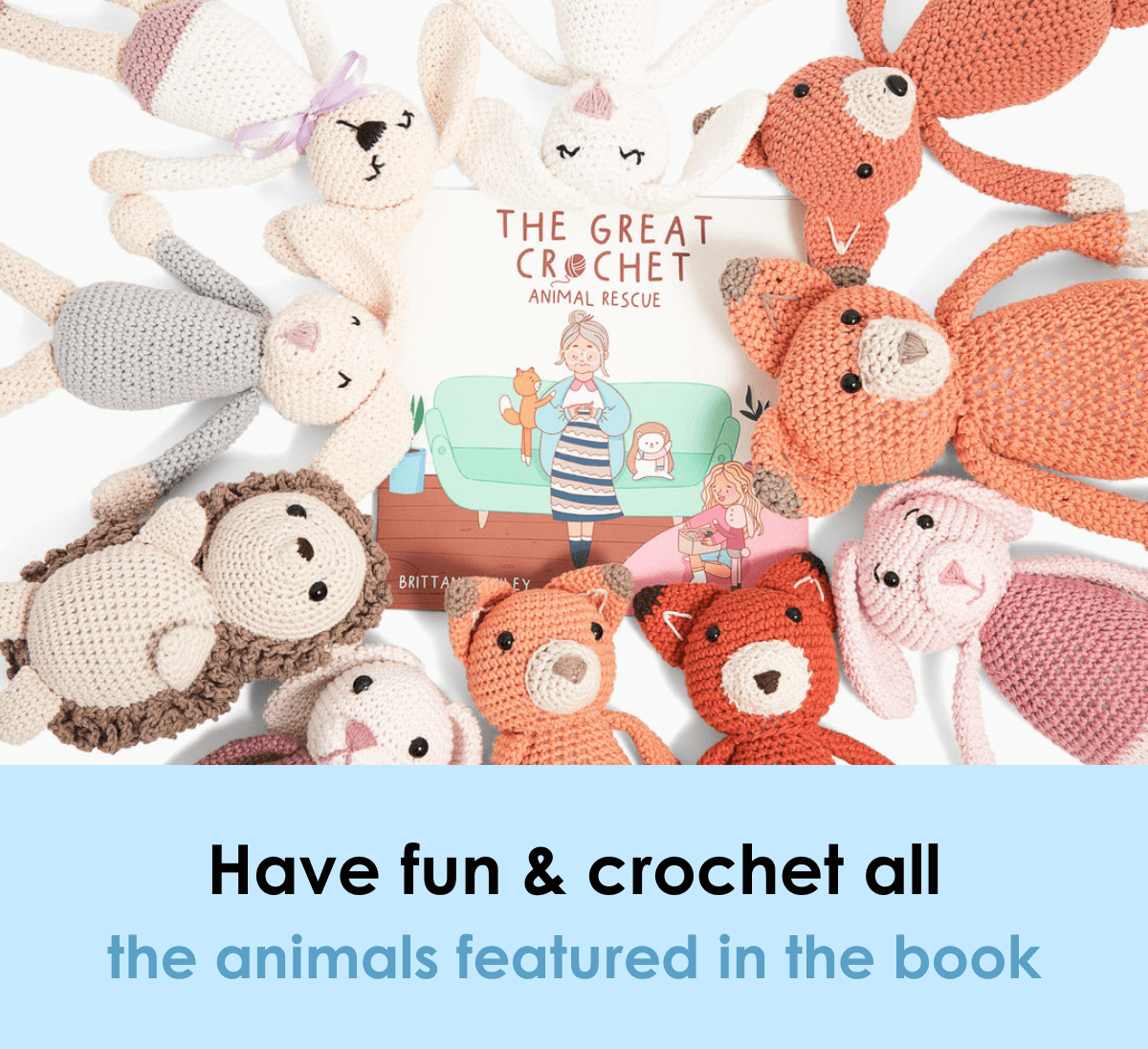 The Great Crochet Animal Rescue Illustrated Book & Bunny Crochet Pattern