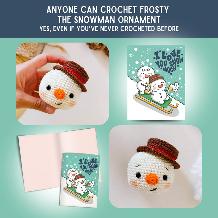 Snowman Crochet Pattern & Matching Greeting Card (Limit 1 Free Per Customer)