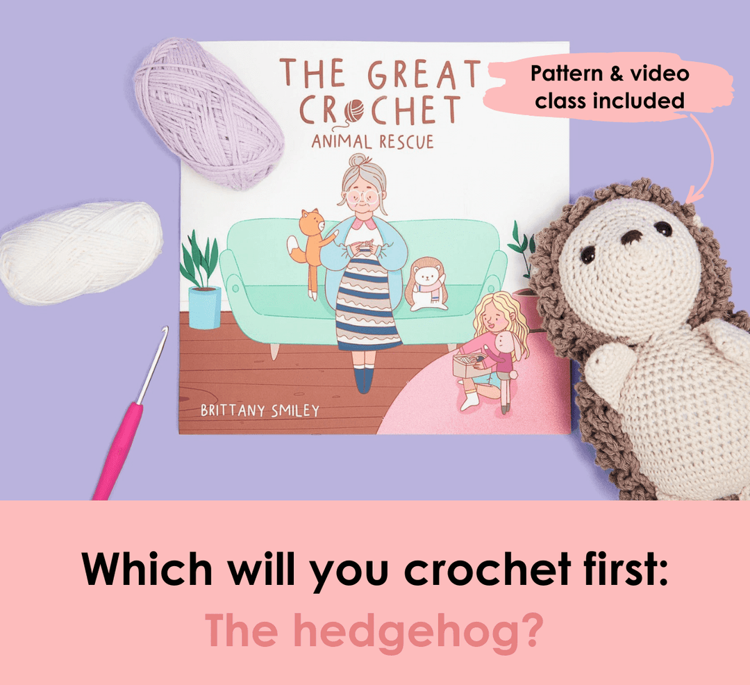 The Great Crochet Animal Rescue Illustrated Book & Bunny Crochet Pattern