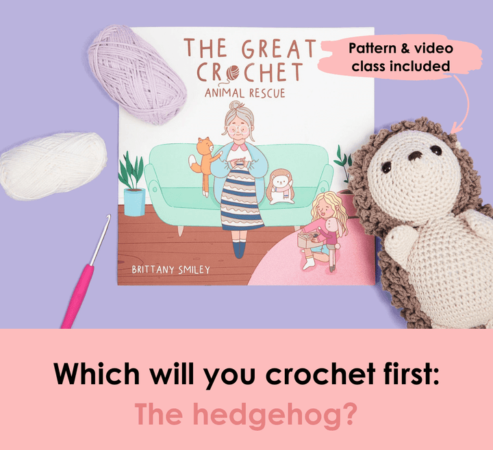 The Great Crochet Animal Rescue Illustrated Book & Bunny Crochet Pattern