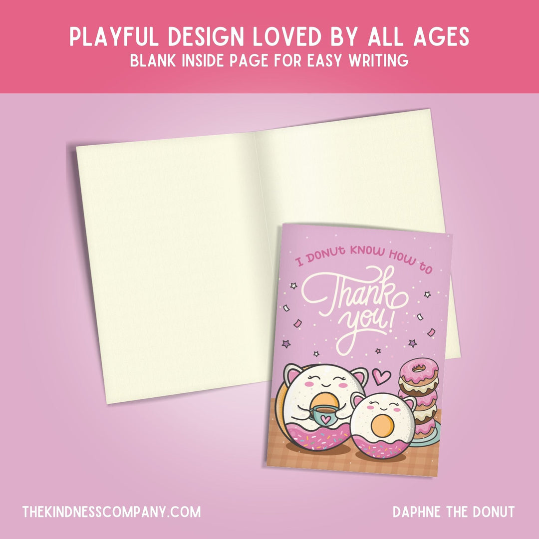 Donut Crochet Pattern & Matching Card: "Thank You"