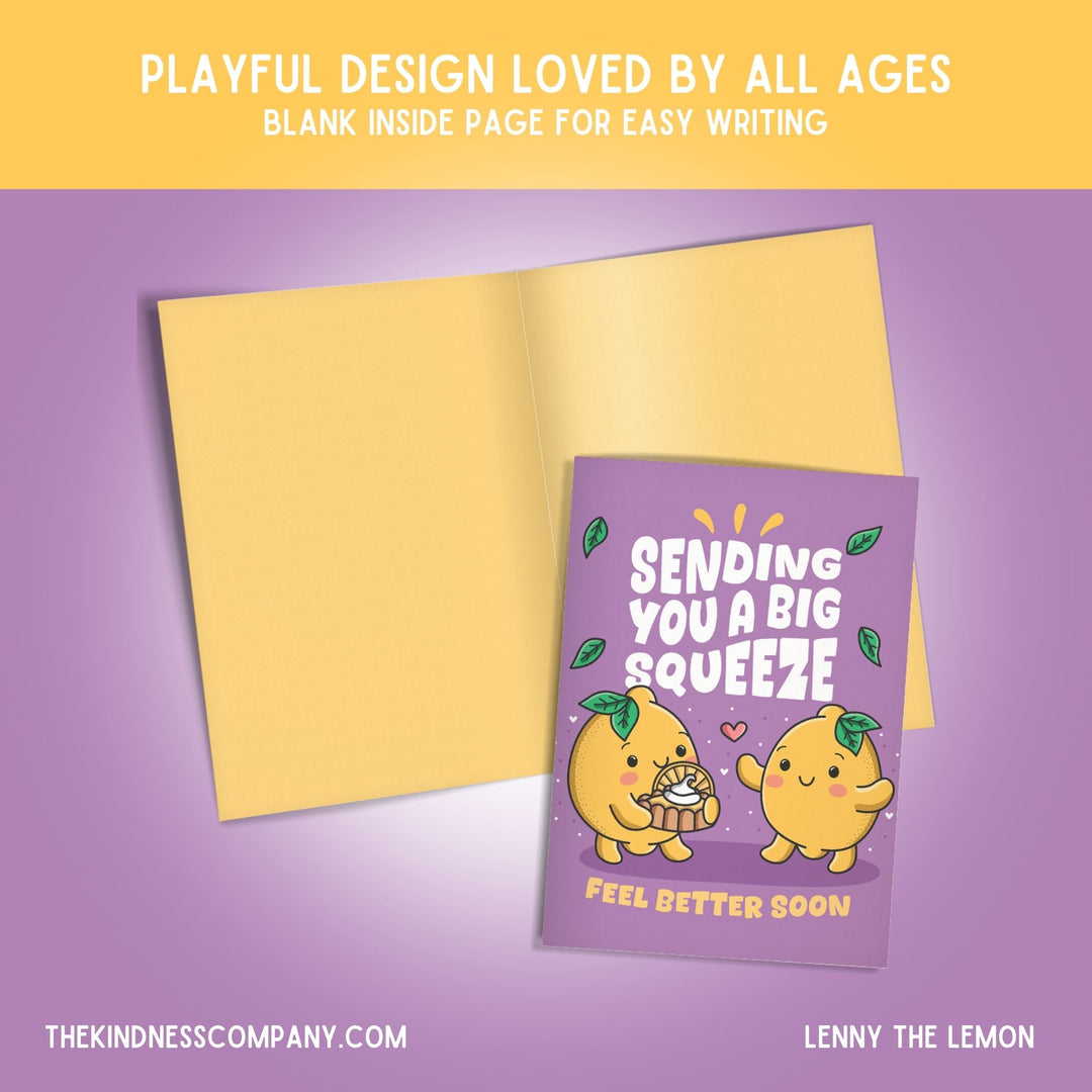 Lemon Crochet Pattern & Matching Card: "Feel Better Soon"