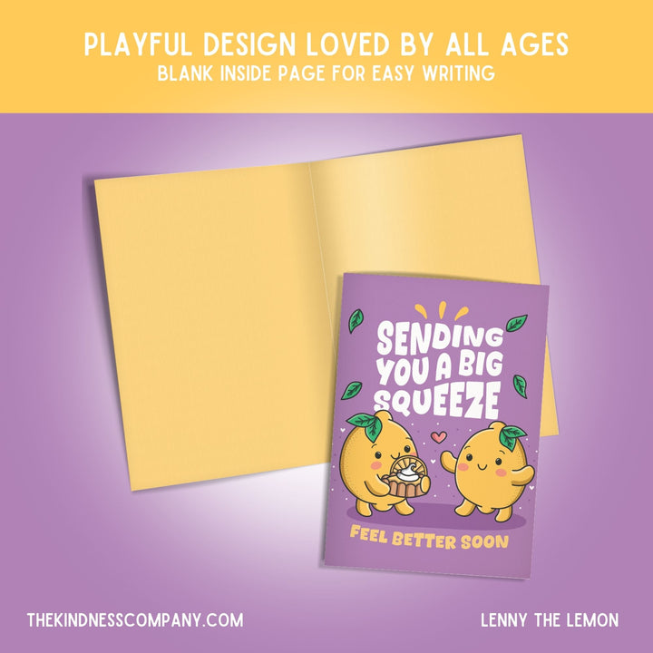 Lemon Crochet Pattern & Matching Card: "Feel Better Soon"