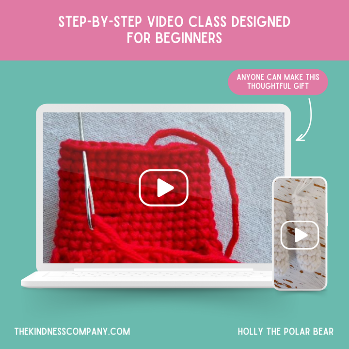 Polar Bear Crochet Pattern & Matching Card: "Wishing you a Magical, Beary Merry Christmas"