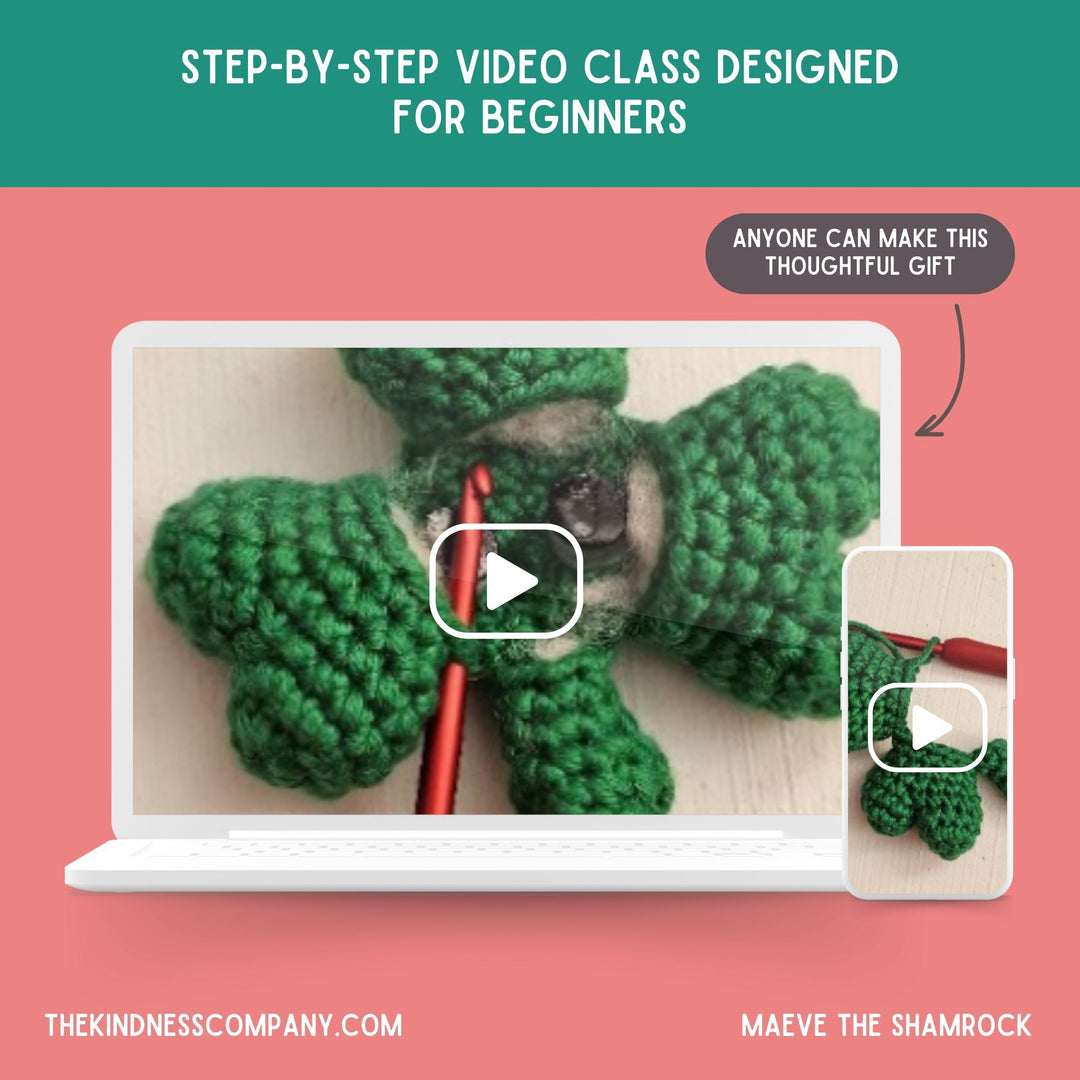 Shamrock Crochet Pattern & Matching Card: "Have A Shamrock'n Day"