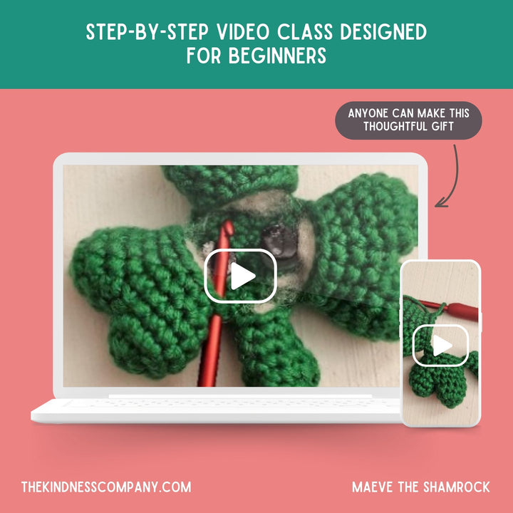 Shamrock Crochet Pattern & Matching Card: "Have A Shamrock'n Day"