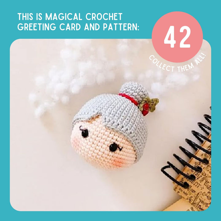 Mrs. Claus Crochet Pattern & Matching Card: "Happy Holidays"