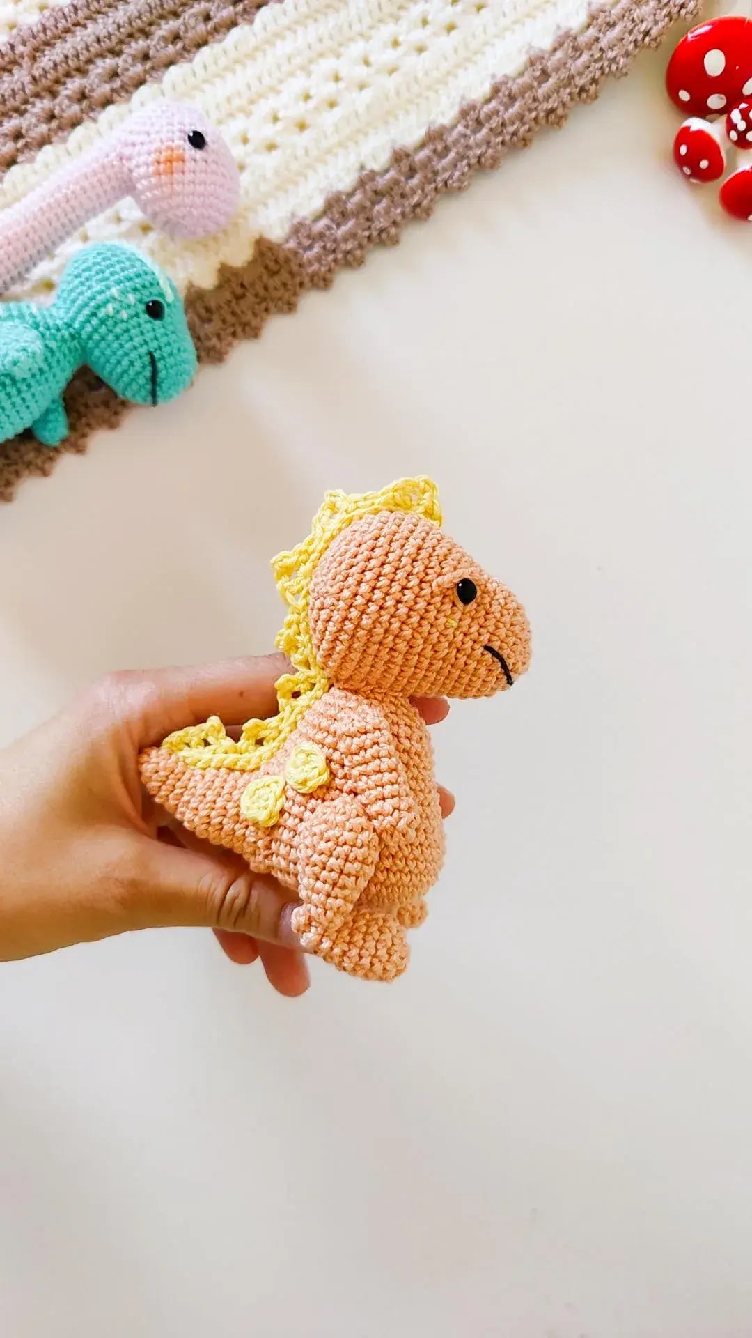 Poppy & Percy Polar Bear Dinosaur Adventure Book & T-rex Crochet Pattern