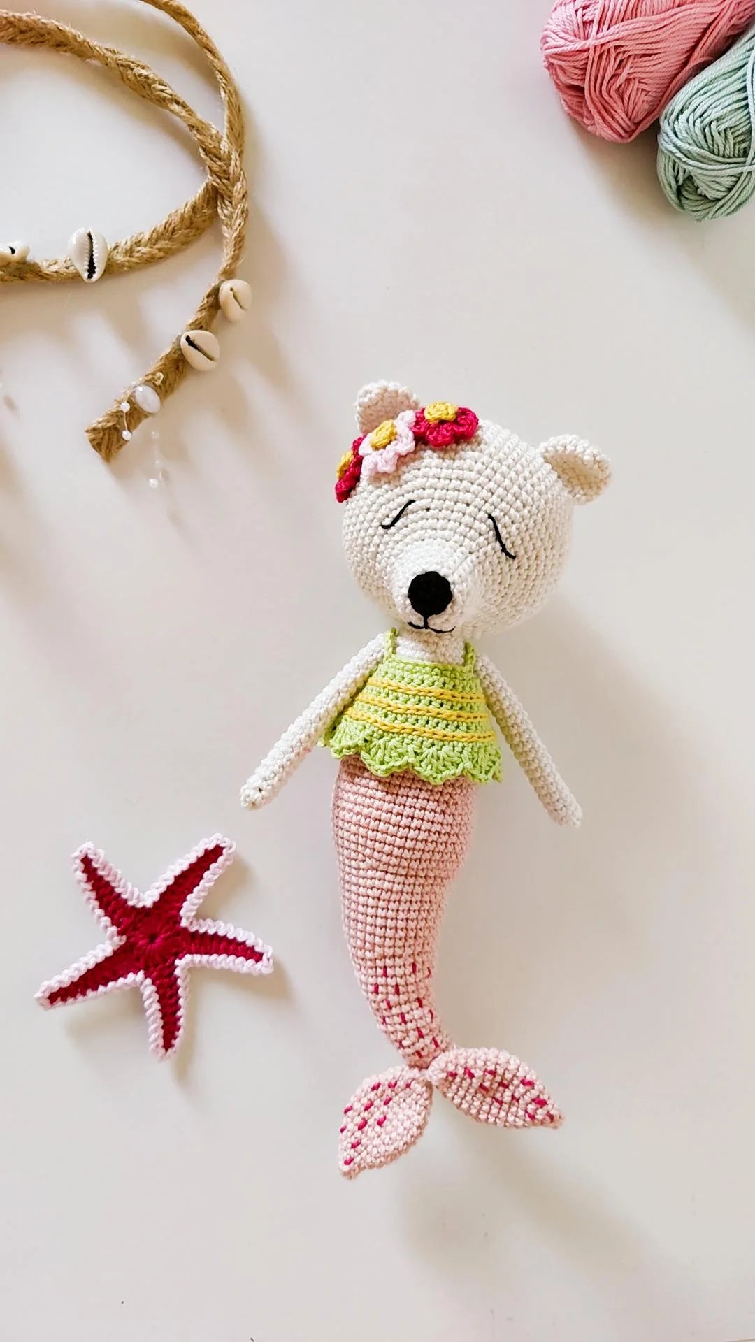 Poppy the Merpolar Bear Crochet Pattern