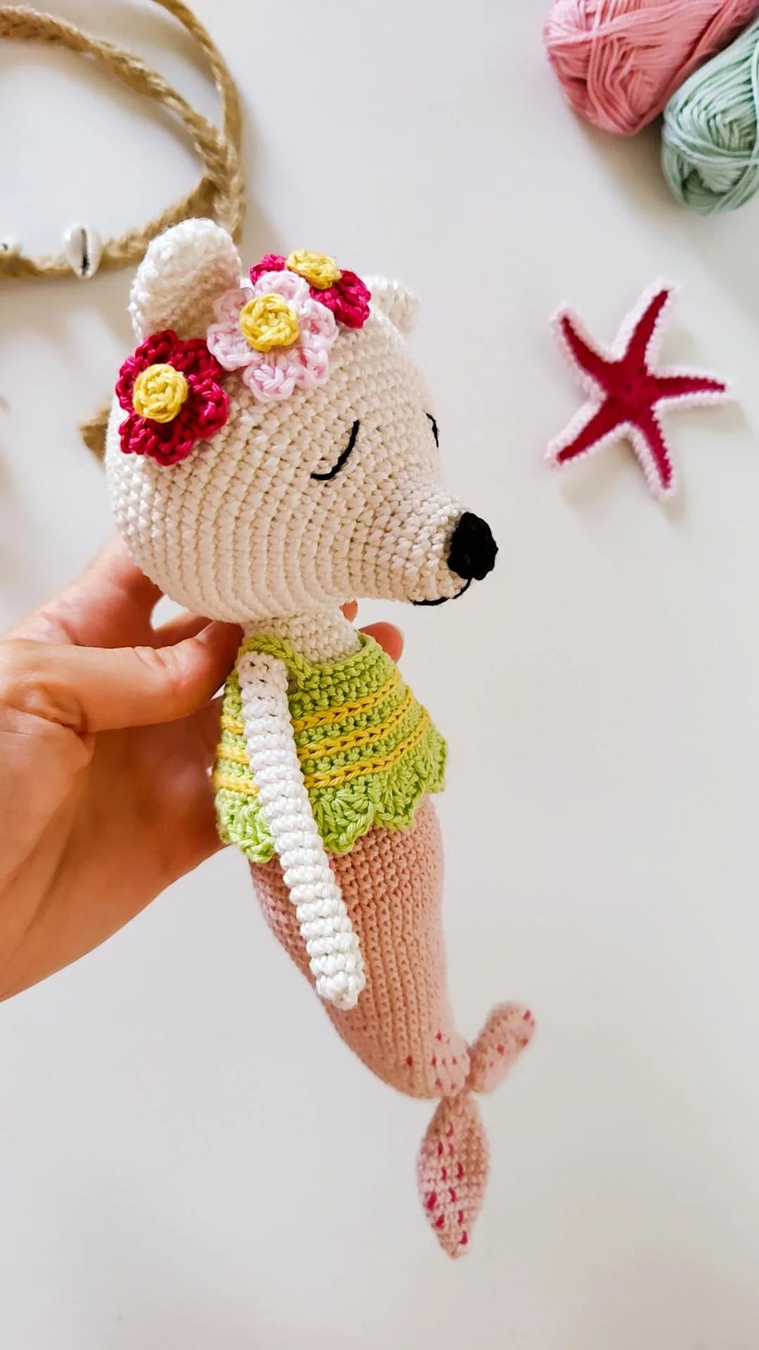 Poppy the Merpolar Bear Crochet Pattern
