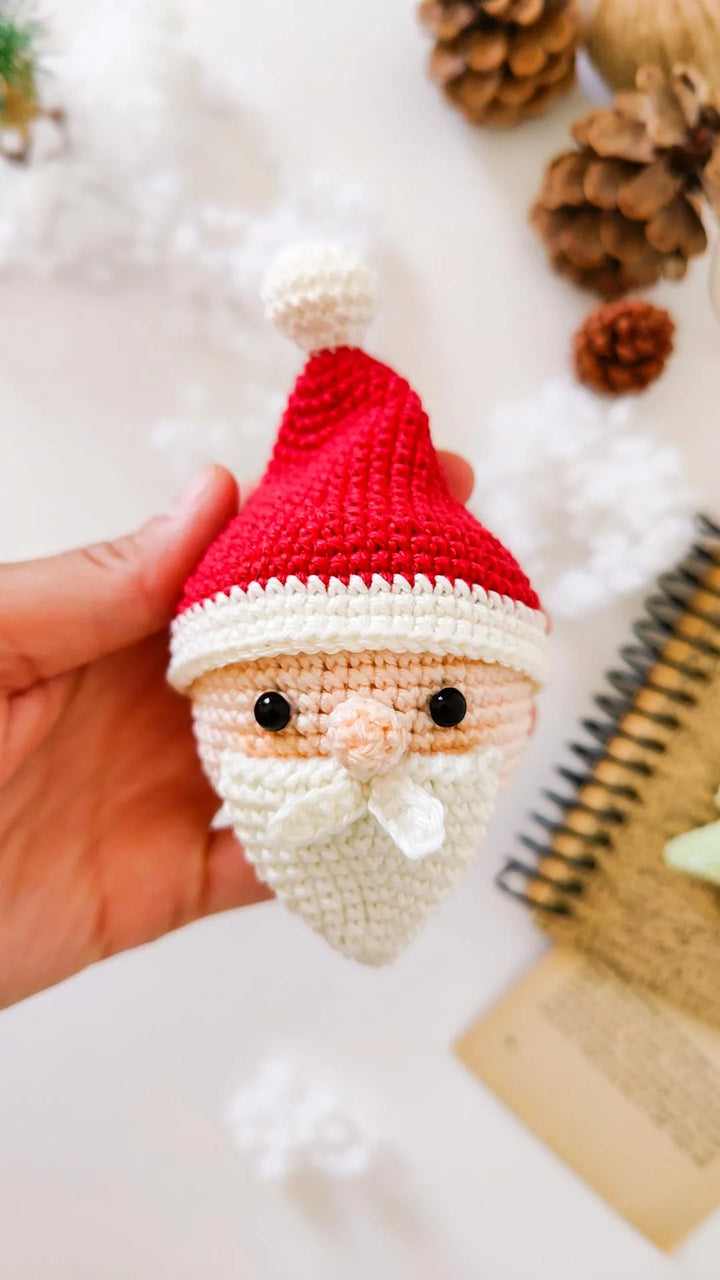 Holiday Crochet Pattern Ornament Collection: Mrs. Claus, Santa Claus, Comet the Reindeer, Tinsel Toe the Elf