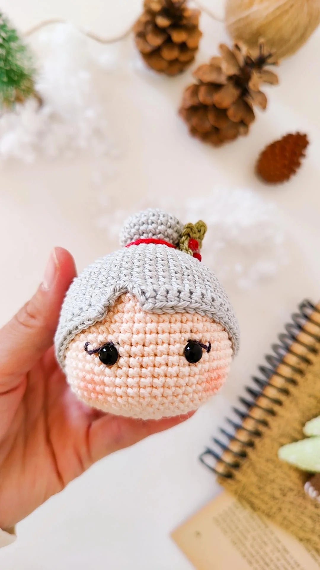 Holiday Crochet Pattern Ornament Collection: Mrs. Claus, Santa Claus, Comet the Reindeer, Tinsel Toe the Elf