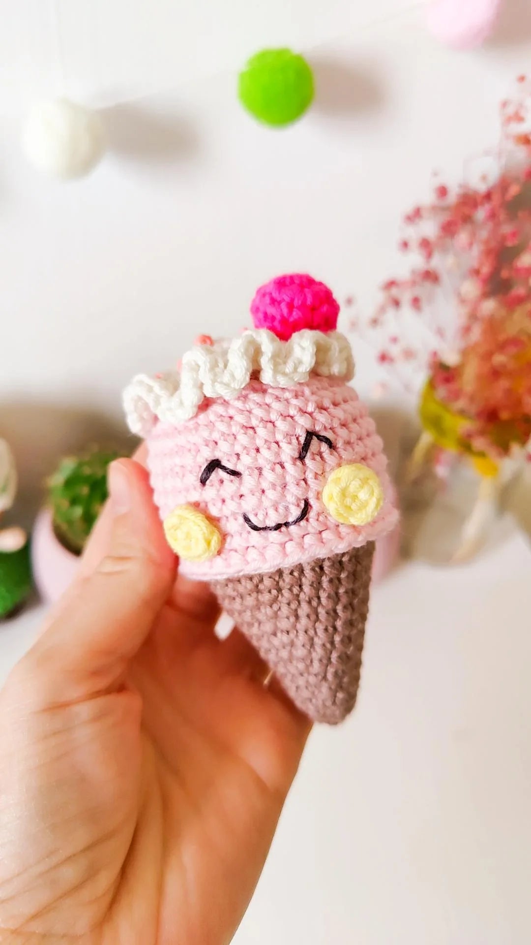 Isabella the Ice Cream Cone "Melting Hearts" Crochet Pattern