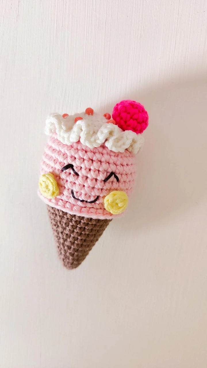 Isabella the Ice Cream Cone "Melting Hearts" Crochet Pattern