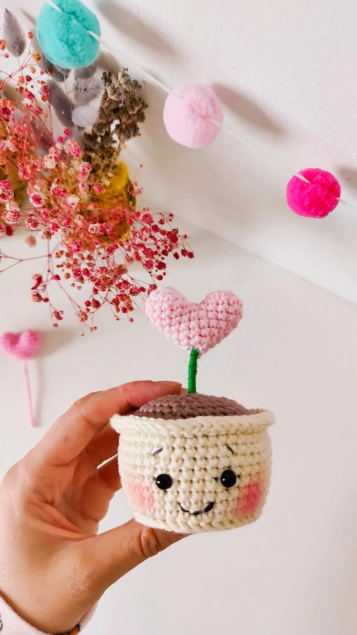 Blossom the Heart Flower Crochet Pattern