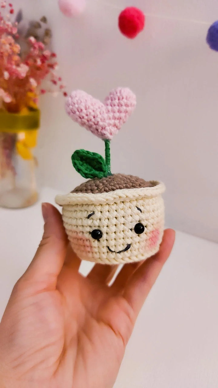Blossom the Heart Flower Crochet Pattern