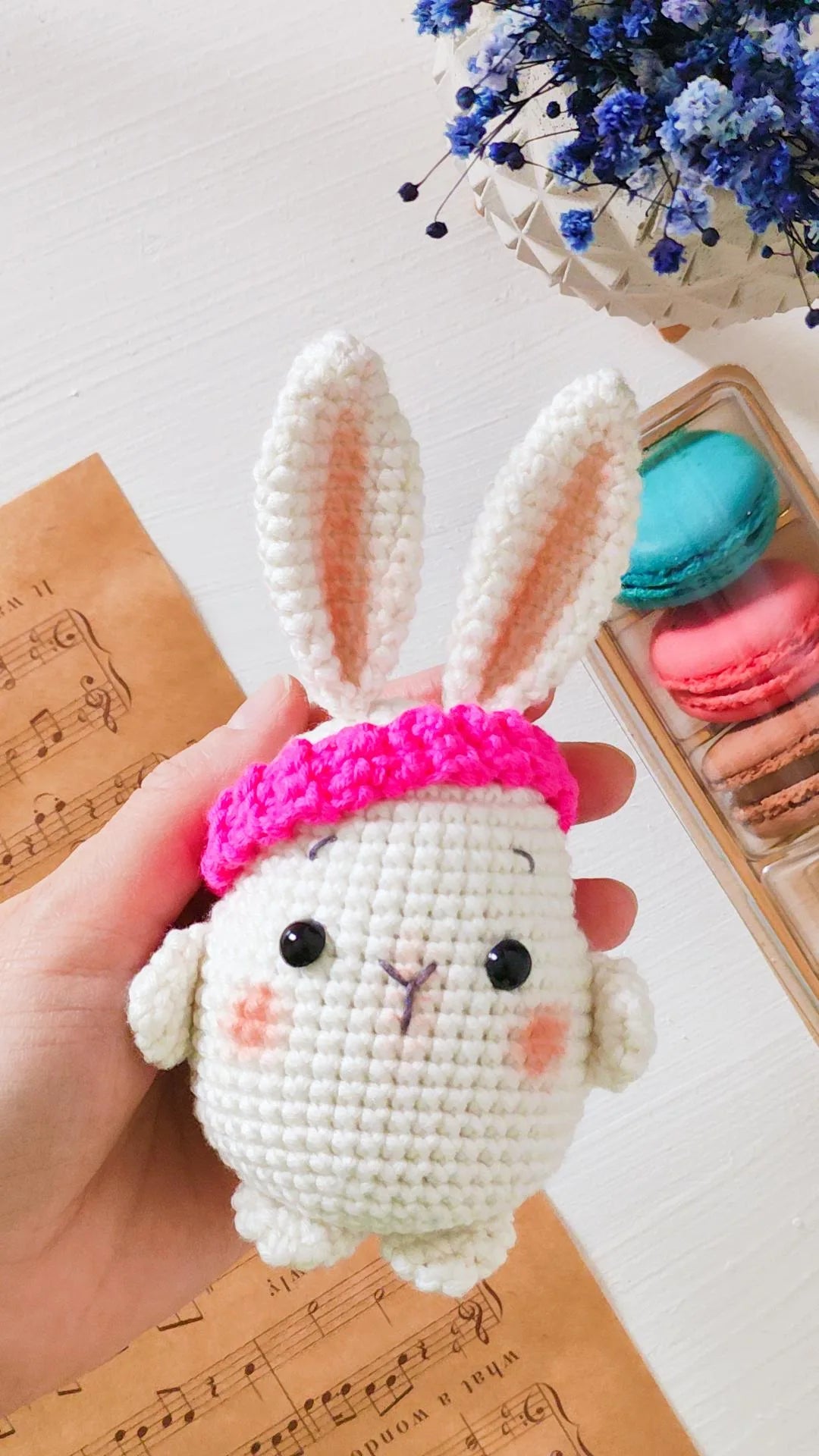 Barbell Bunny Crochet Pattern
