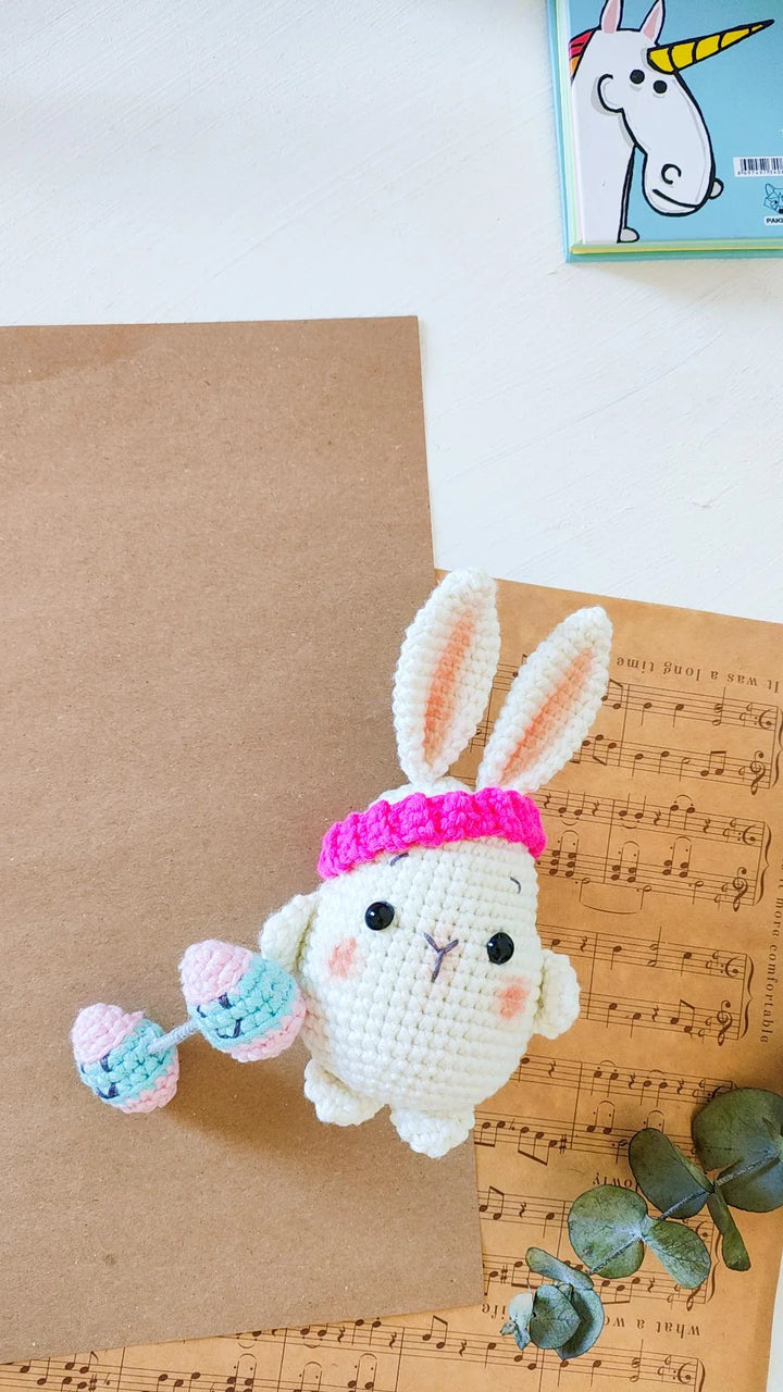 Barbell Bunny Crochet Pattern
