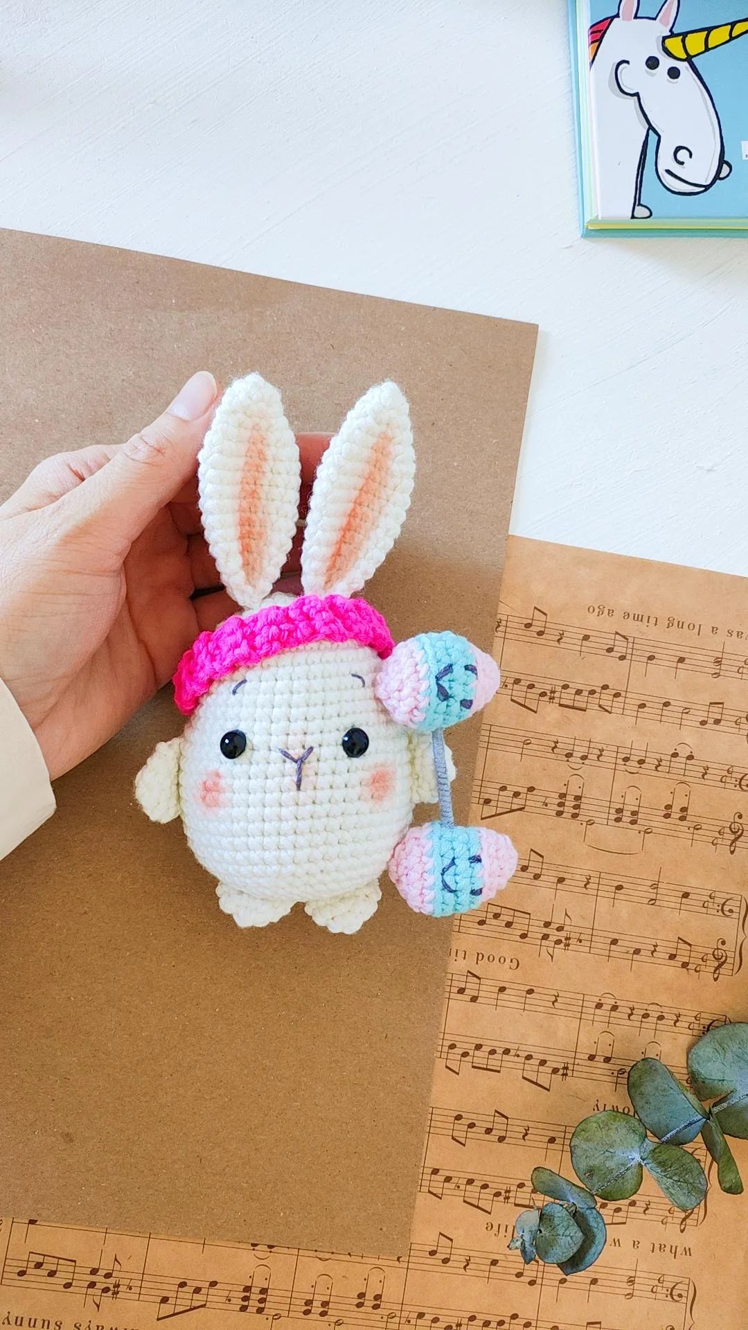 Barbell Bunny Crochet Pattern