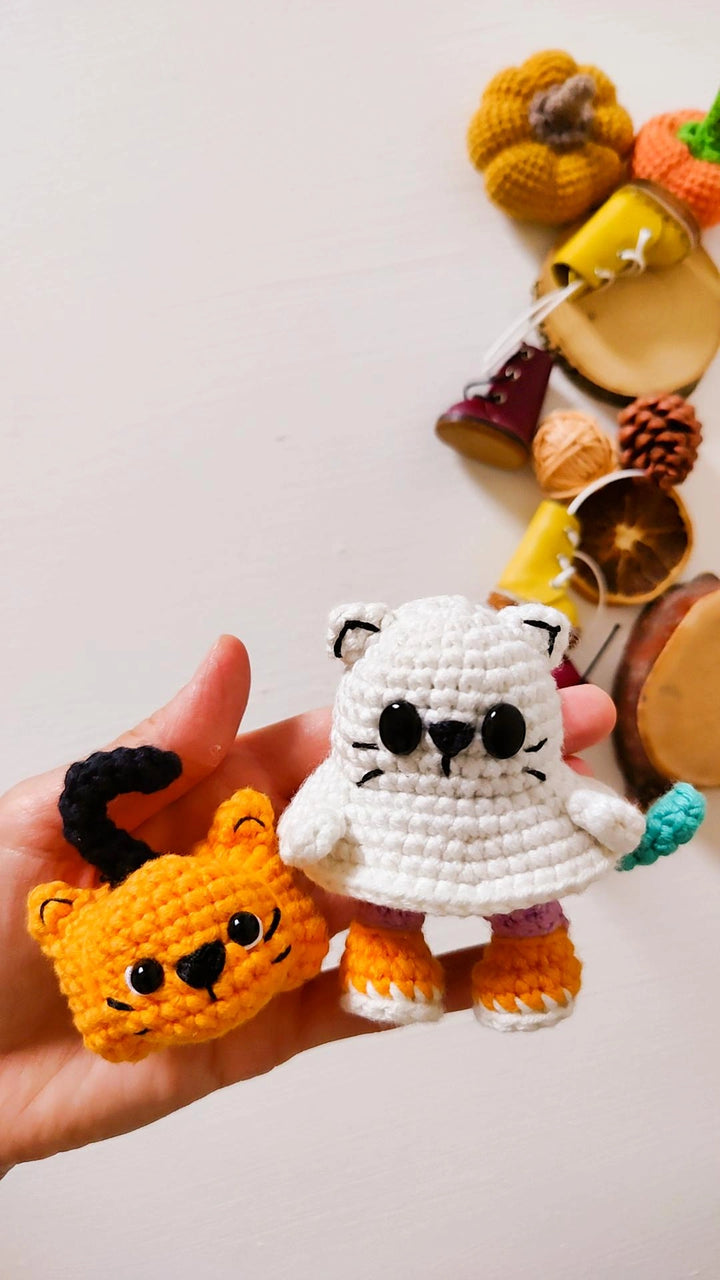 Phantom Paws the Ghost Cat Crochet Pattern