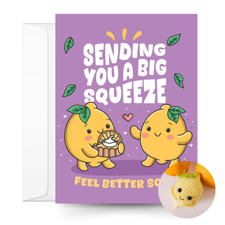 Lemon Crochet Pattern & Matching Card: "Feel Better Soon"