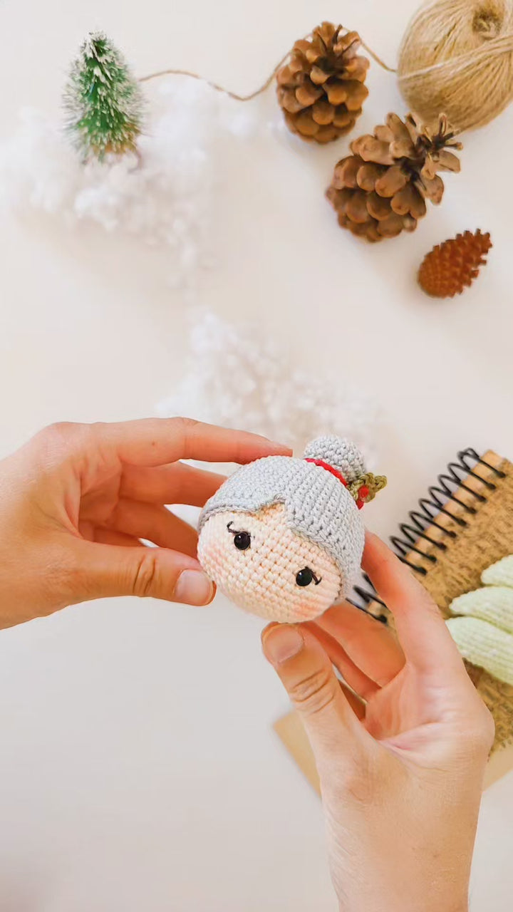 Mrs. Claus Christmas Ornament & Decoration Crochet Pattern