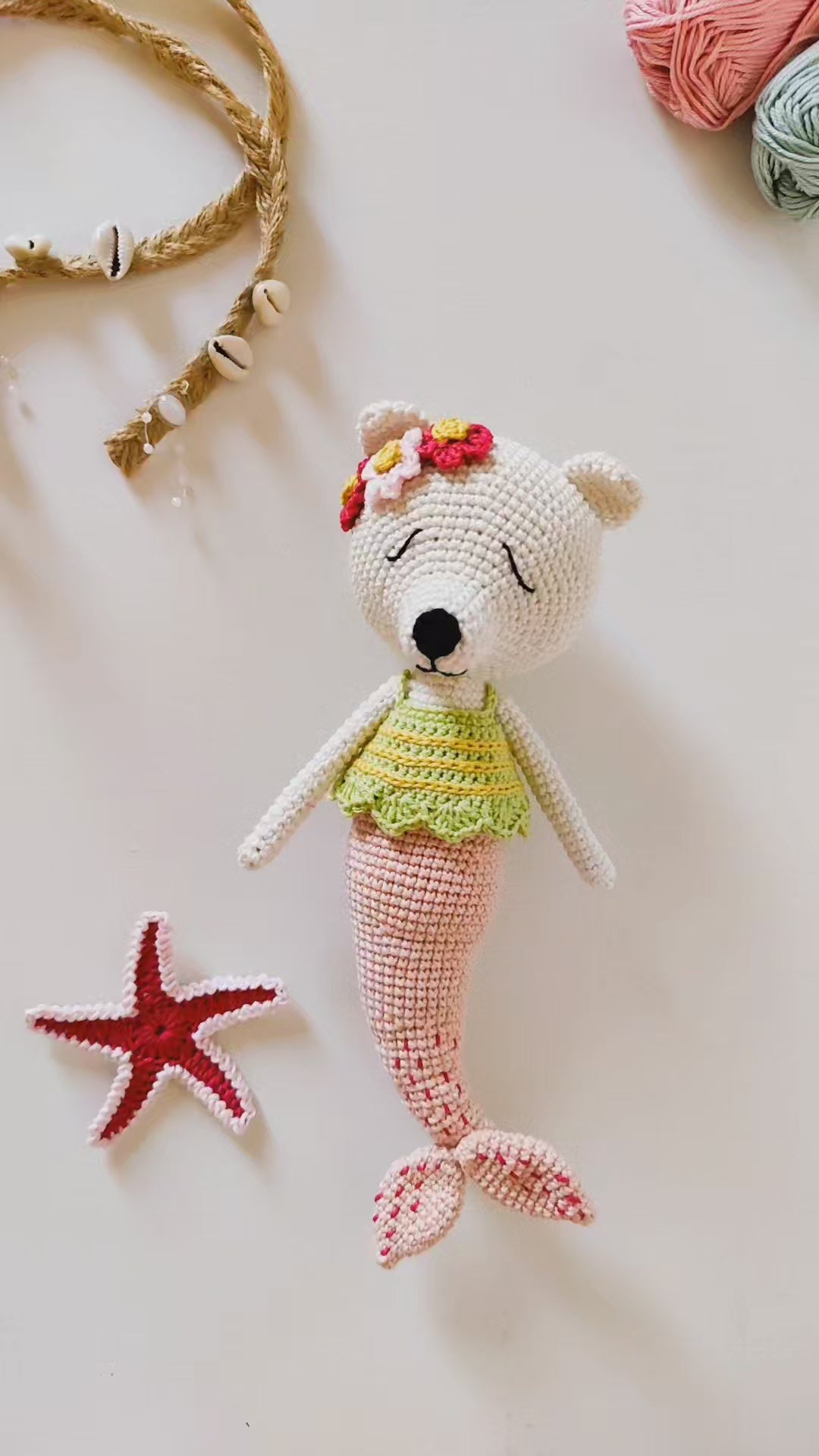 Poppy the Merpolar Bear Crochet Pattern